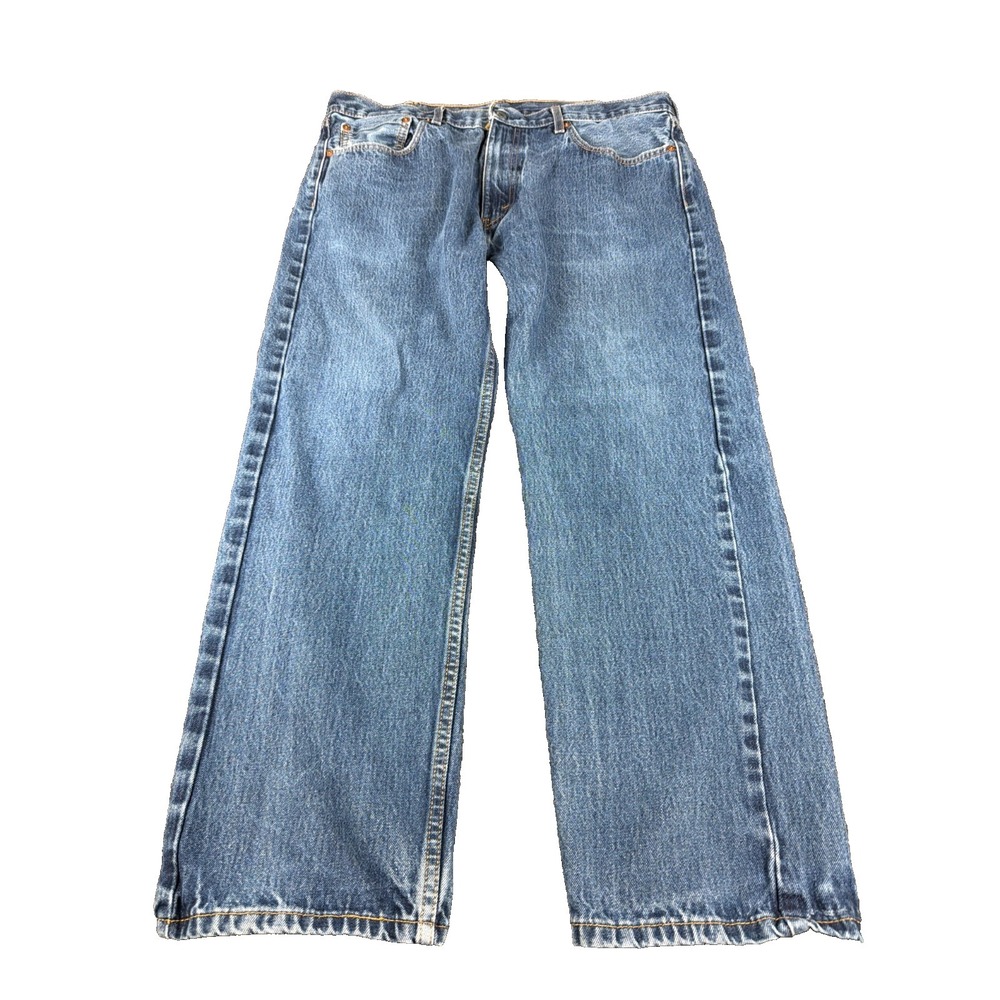 Levi's 505 Regular Fit Straight Leg Blue Denim Jeans 38x30